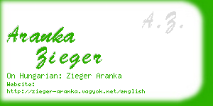 aranka zieger business card